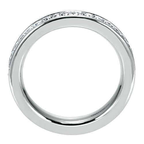 14K White Gold Channel Set Diamond Eternity Band