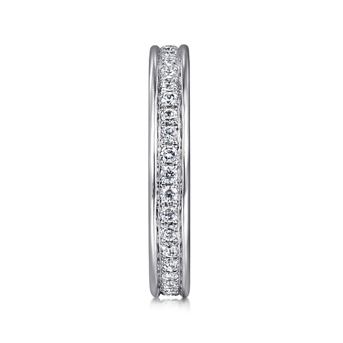 14K White Gold Channel Set Diamond Eternity Band