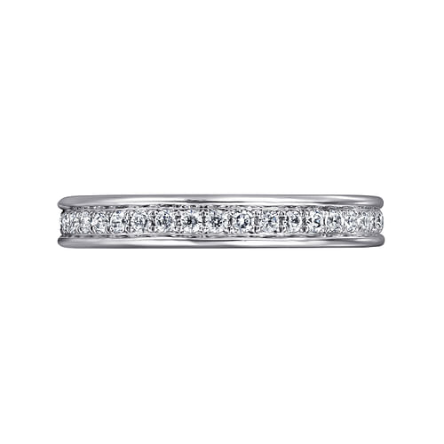 14K White Gold Channel Set Diamond Eternity Band