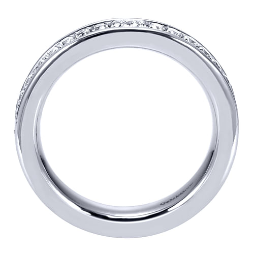 14K White Gold Channel Set Diamond Eternity Band