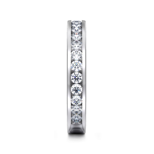 14K White Gold Channel Set Diamond Wedding Band