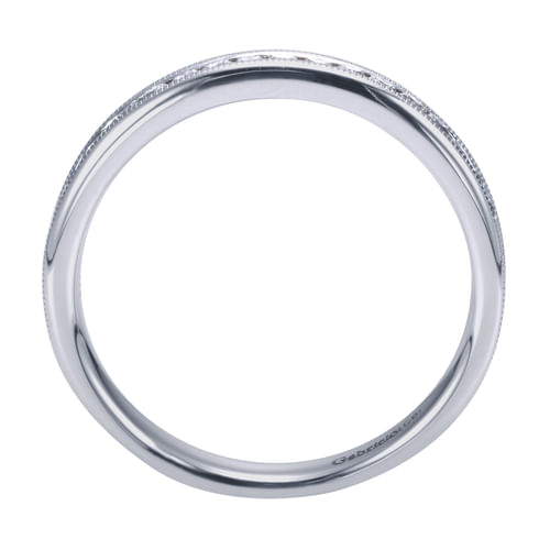14K White Gold Channel Set Diamond Wedding Band