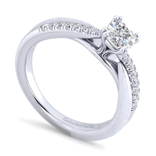 14K White Gold Cushion Cut Diamond Engagement Ring 14K White Gold Cushion Cut Diamond Engagement Ring