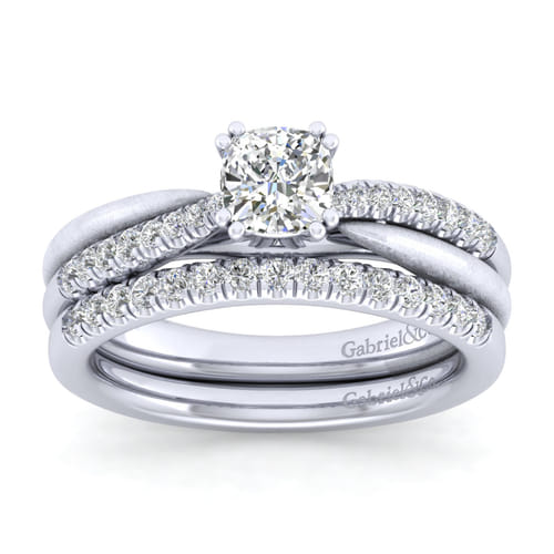 14K White Gold Cushion Cut Diamond Engagement Ring 14K White Gold Cushion Cut Diamond Engagement Ring