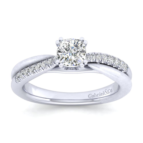 14K White Gold Cushion Cut Diamond Engagement Ring 14K White Gold Cushion Cut Diamond Engagement Ring