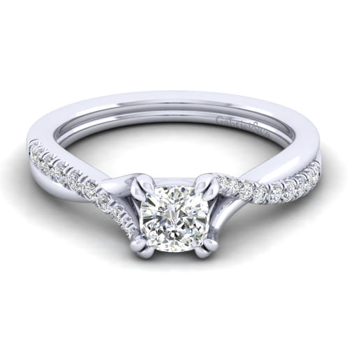 14K White Gold Cushion Cut Diamond Engagement Ring 14K White Gold Cushion Cut Diamond Engagement Ring