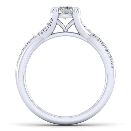 14K White Gold Cushion Cut Diamond Engagement Ring 14K White Gold Cushion Cut Diamond Engagement Ring