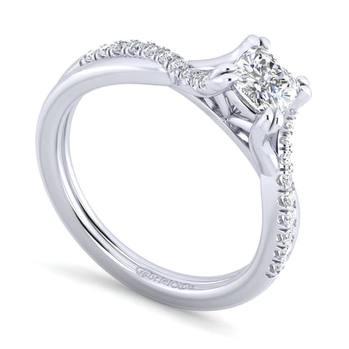 14K White Gold Cushion Cut Diamond Engagement Ring 14K White Gold Cushion Cut Diamond Engagement Ring