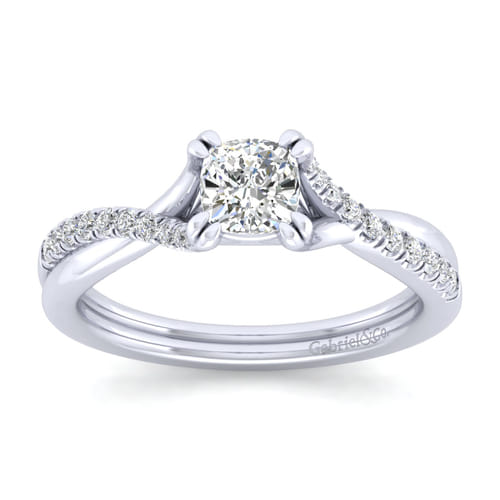 14K White Gold Cushion Cut Diamond Engagement Ring 14K White Gold Cushion Cut Diamond Engagement Ring