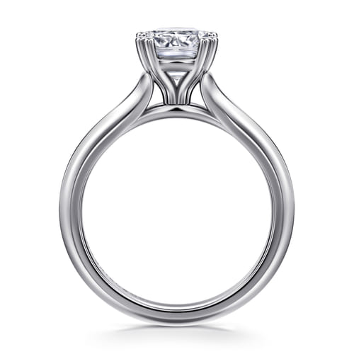 14K White Gold Cushion Cut Diamond Engagement Ring