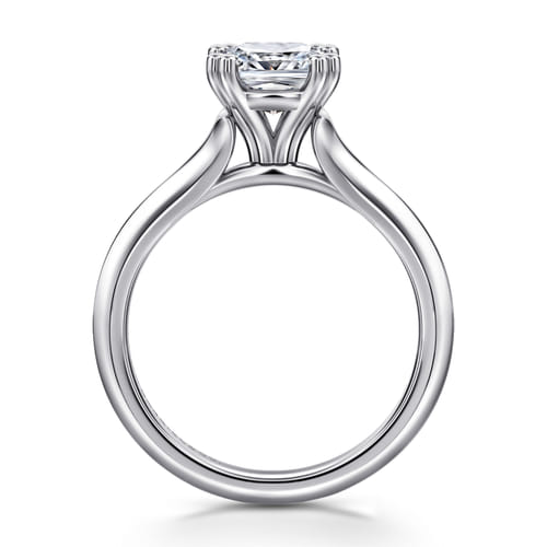 14K White Gold Cushion Cut Diamond Engagement Ring
