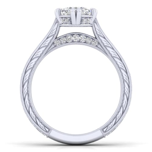14K White Gold Cushion Cut Diamond Engagement Ring 14K White Gold Cushion Cut Diamond Engagement Ring