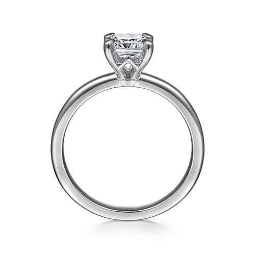 14K White Gold Cushion Cut Diamond Engagement Ring