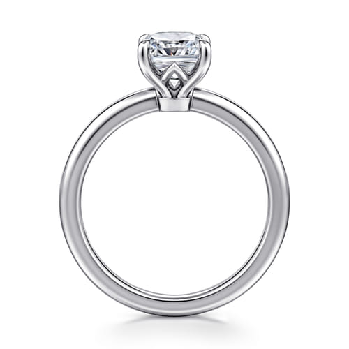 14K White Gold Cushion Cut Diamond Engagement Ring