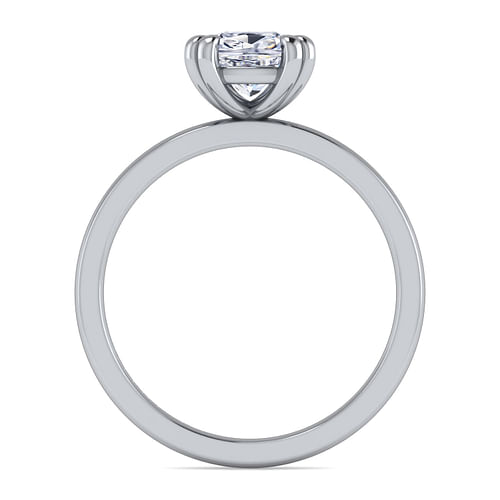 14K White Gold Cushion Cut Diamond Engagement Ring