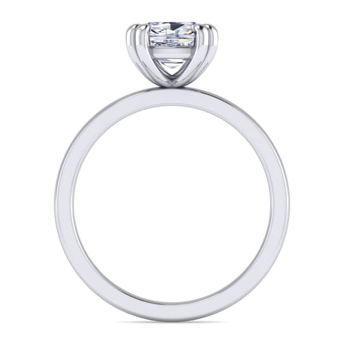 14K White Gold Cushion Cut Diamond Engagement Ring