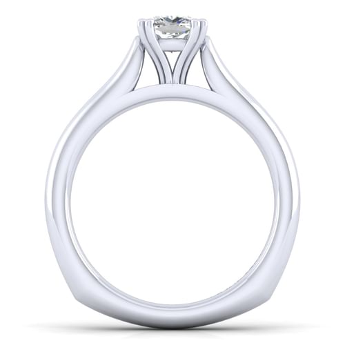 14K White Gold Cushion Cut Diamond Engagement Ring