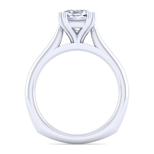 14K White Gold Cushion Cut Diamond Engagement Ring