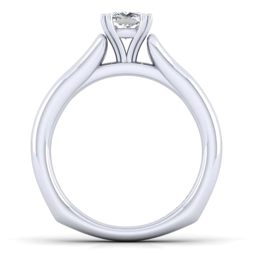 14K White Gold Cushion Cut Diamond Engagement Ring