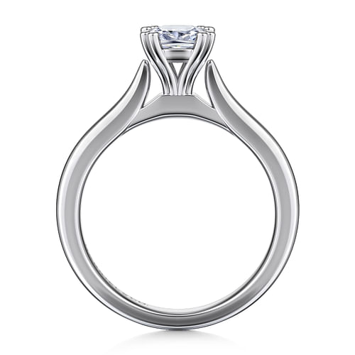 14K White Gold Cushion Cut Diamond Engagement Ring