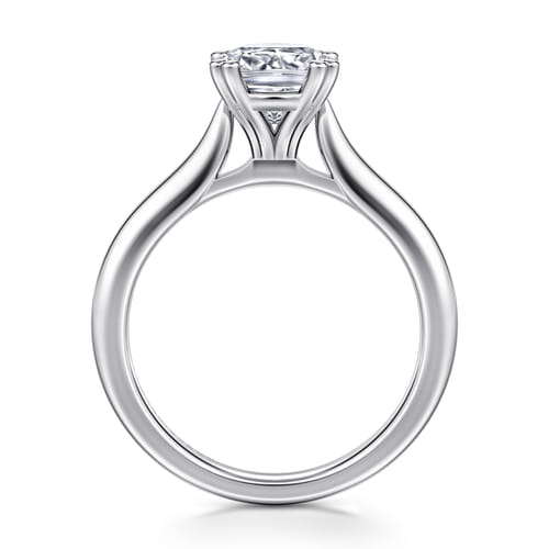 14K White Gold Cushion Cut Diamond Engagement Ring
