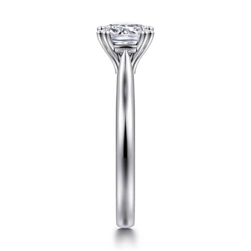14K White Gold Cushion Cut Diamond Engagement Ring