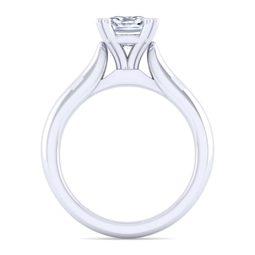 14K White Gold Cushion Cut Diamond Engagement Ring