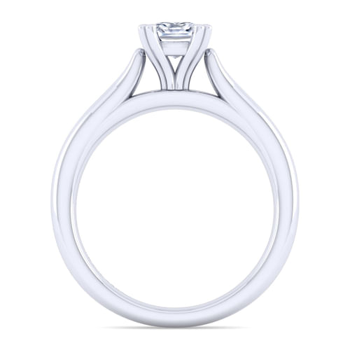 14K White Gold Cushion Cut Diamond Engagement Ring
