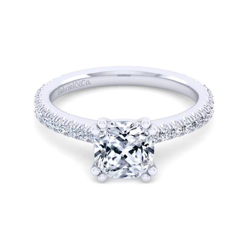 14K White Gold Cushion Cut Diamond Engagement Ring 14K White Gold Cushion Cut Diamond Engagement Ring
