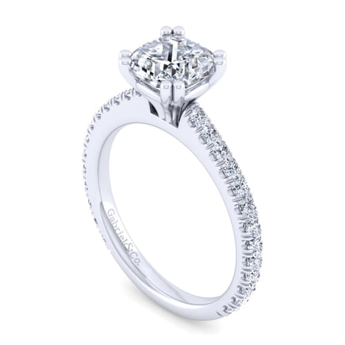 14K White Gold Cushion Cut Diamond Engagement Ring 14K White Gold Cushion Cut Diamond Engagement Ring