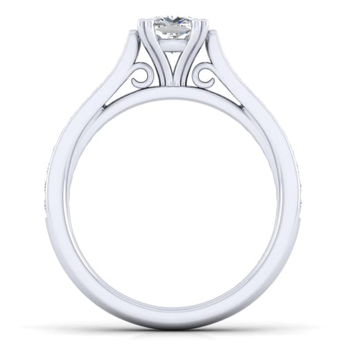 14K White Gold Cushion Cut Diamond Engagement Ring 14K White Gold Cushion Cut Diamond Engagement Ring