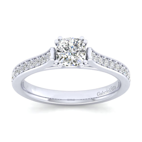 14K White Gold Cushion Cut Diamond Engagement Ring 14K White Gold Cushion Cut Diamond Engagement Ring