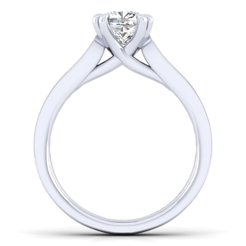 14K White Gold Cushion Cut Diamond Engagement Ring