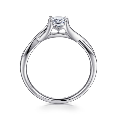 14K White Gold Cushion Cut Diamond Engagement Ring