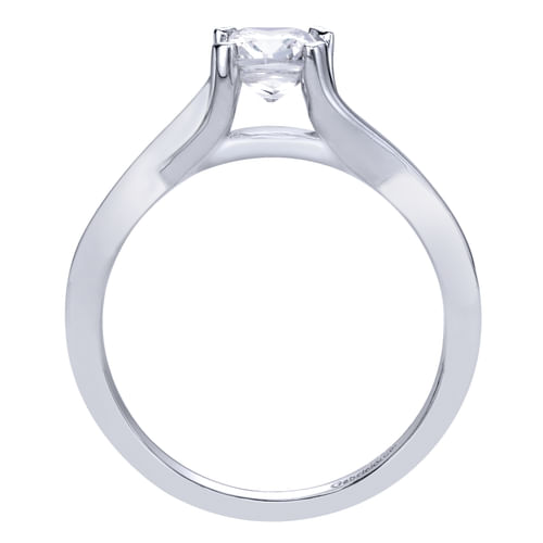 14K White Gold Cushion Cut Diamond Engagement Ring