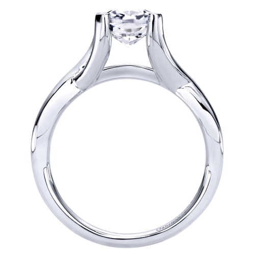 14K White Gold Cushion Cut Diamond Engagement Ring