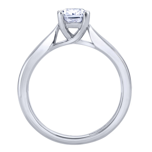 14K White Gold Cushion Cut Diamond Engagement Ring