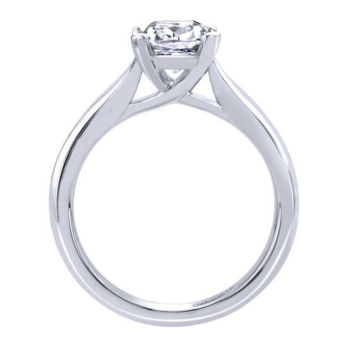 14K White Gold Cushion Cut Diamond Engagement Ring