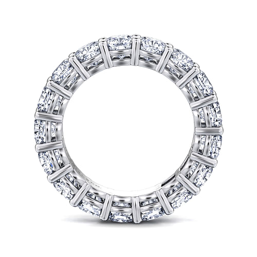 14K White Gold Cushion Cut Shared Prong Diamond Eternity Band