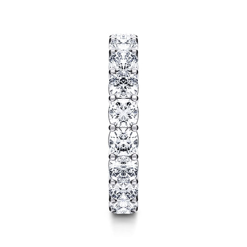 14K White Gold Cushion Cut Shared Prong Diamond Eternity Band