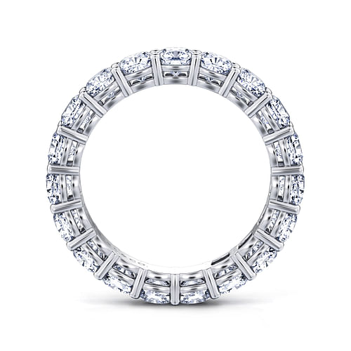 14K White Gold Cushion Cut Shared Prong Diamond Eternity Band