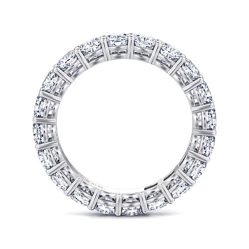 14K White Gold Cushion Cut Shared Prong Diamond Eternity Band