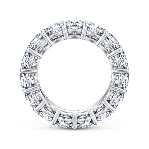 14K White Gold Cushion Cut Shared Prong Diamond Eternity Band