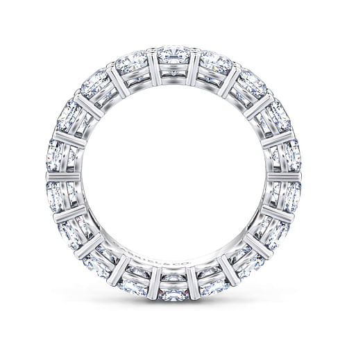 14K White Gold Cushion Cut Shared Prong Diamond Eternity Band