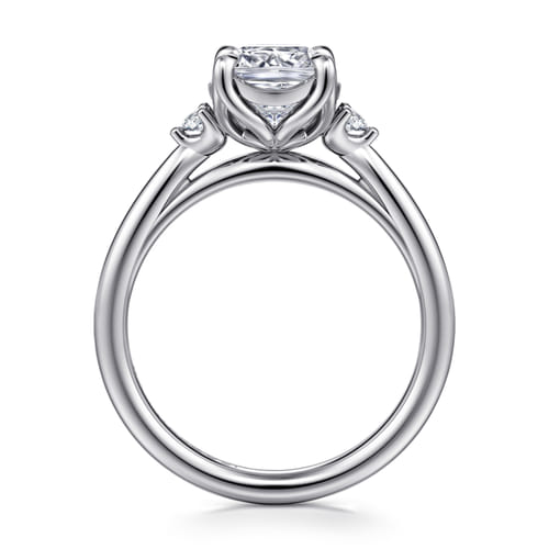14K White Gold Cushion Cut Three Stone Diamond Engagement Ring 14K White Gold Cushion Cut Three Stone Diamond Engagement Ring