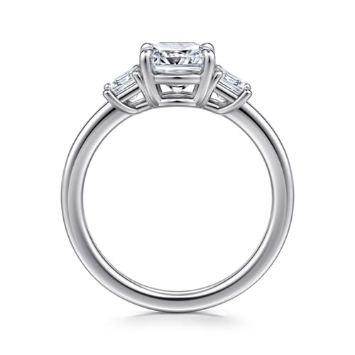 14K White Gold Cushion Cut Three Stone Diamond Engagement Ring 14K White Gold Cushion Cut Three Stone Diamond Engagement Ring