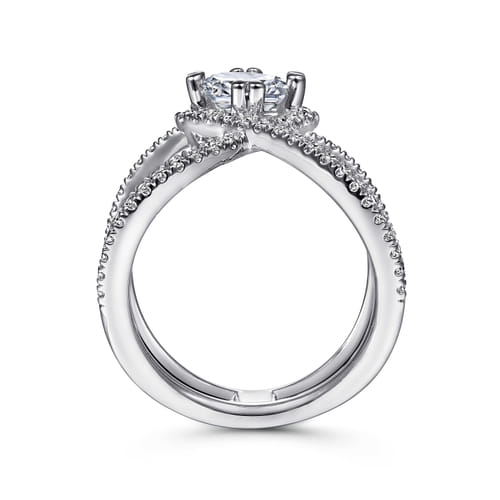 14K White Gold Cushion Halo Diamond Engagement Ring 14K White Gold Cushion Halo Diamond Engagement Ring