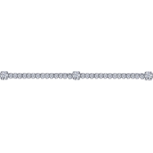 14K White Gold Diamond  Tennis Bracelet