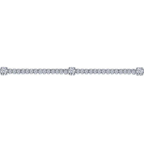 14K White Gold Diamond  Tennis Bracelet angle 2
