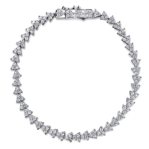 14K White Gold Diamond  Tennis Bracelet